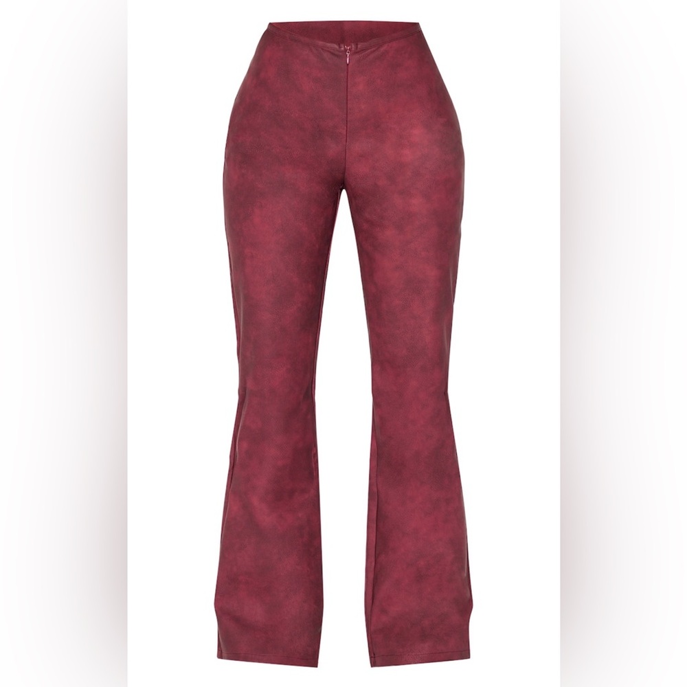 Burgundy Flared Pants